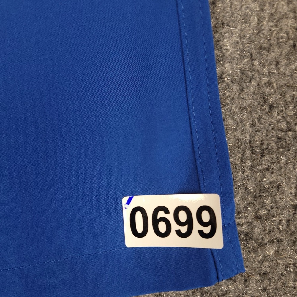Athletic Travel Pants Men 32x30 Blue Stretch Drawstring Zip Pocket High Rise NWT - Picture 15 of 15